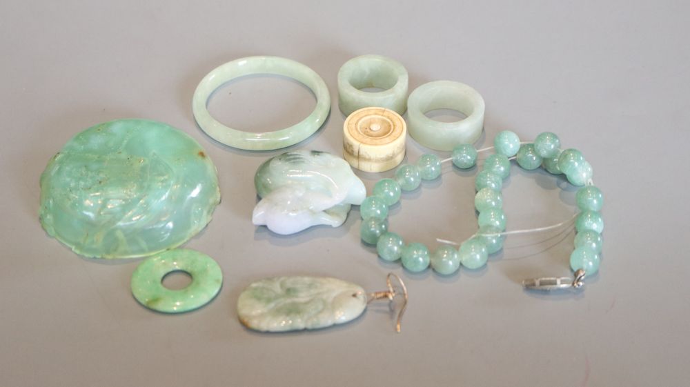 A group of Chinese jade carvings